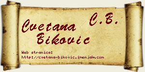 Cvetana Biković vizit kartica